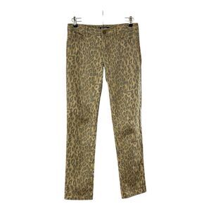 Chaps Women's Size 6 Cotton Blend Animal Print Straight Jeans Denim